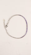 92.5 Sterling Silver Purple Glow Tennis Bracelet