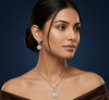 925 Silver Soft Square Sparkle Set