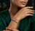 92.5 Sterling Silver Blue Leaf Spark Premium Bracelet
