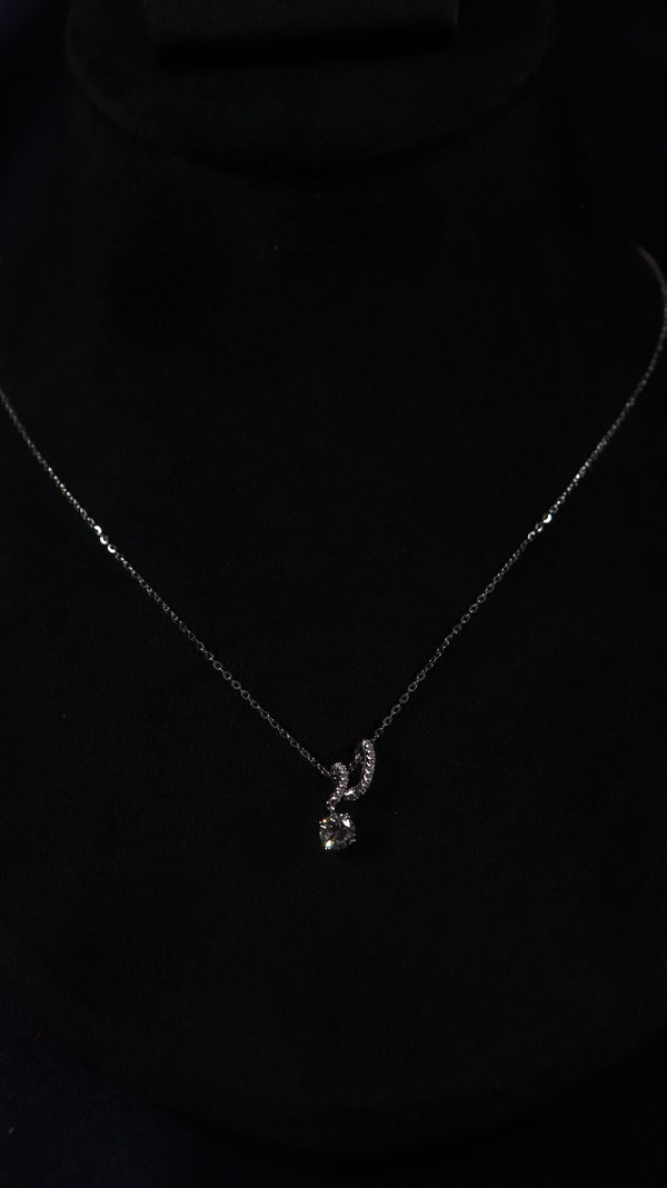 Elegant Silver-Tone Pendant Set