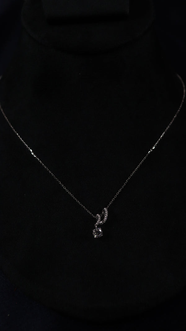 Elegant Silver-Tone Pendant Set