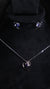 925 Sterling Silver Midnight Heart Pendant Set.