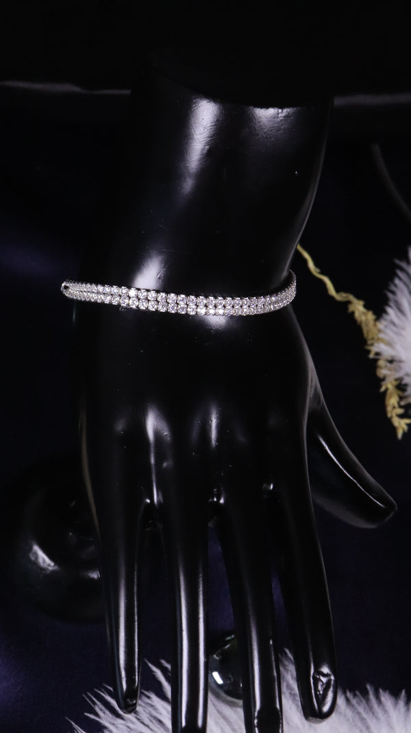 925 Sterling Silver Double-line Tennis Bracelet