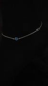925 Sterling Silver Evil Eye Infinity Anklet