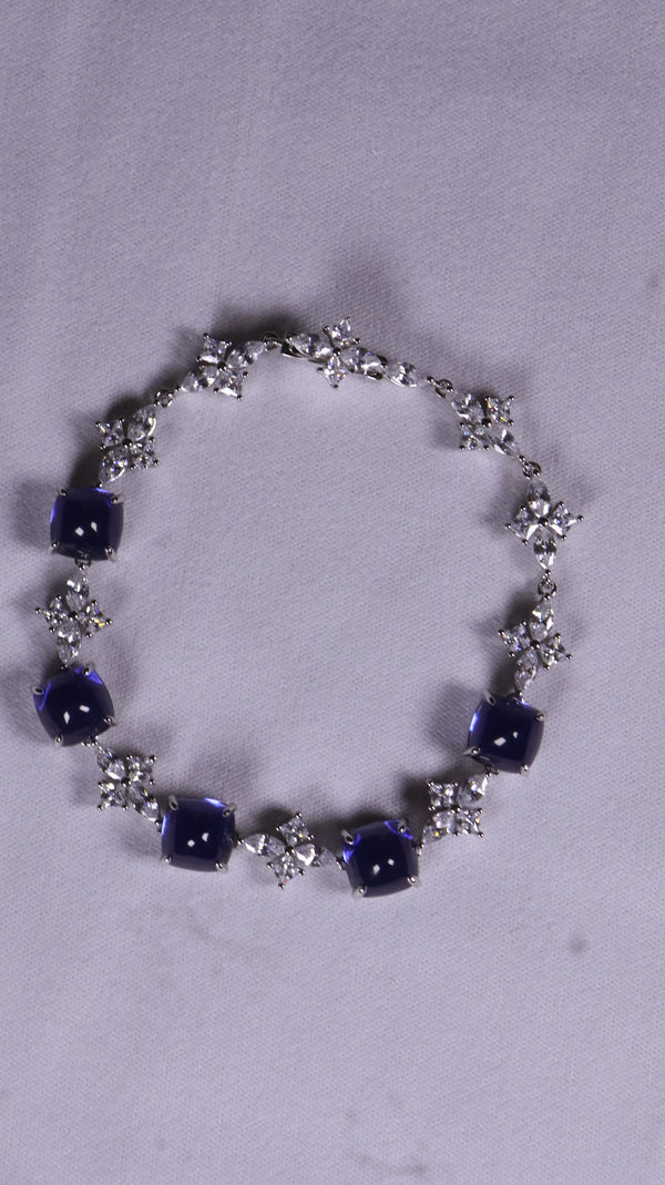 925 Sterling Silver Emerald Glow Silver Bracelet