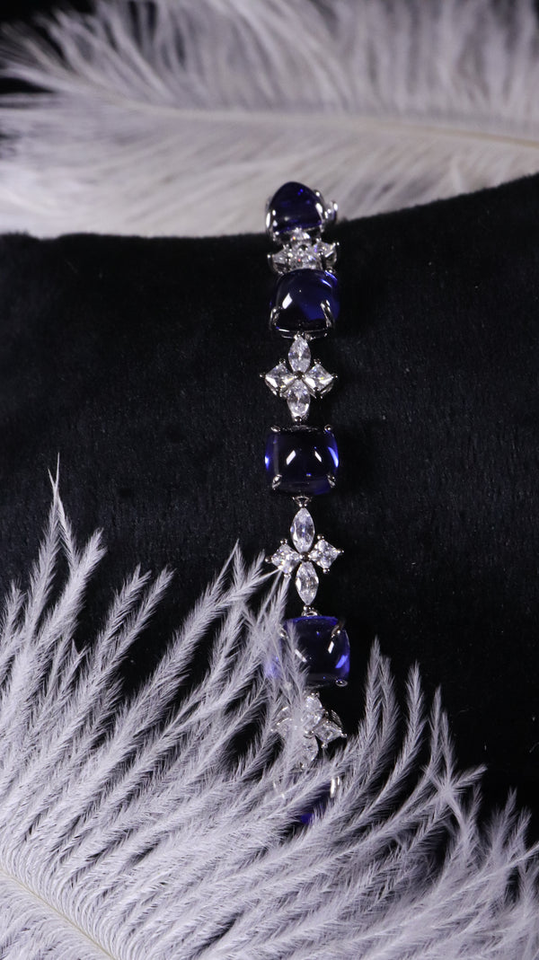 925 Sterling Silver Emerald Glow Silver Bracelet