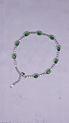 925 Sterling Silver Emerald Glow Silver Bracelet