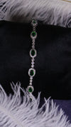 925 Sterling Silver Emerald Glow Silver Bracelet