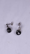 925 Sterling Silver Black Drop Earrings