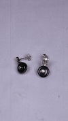 925 Sterling Silver Black Drop Earrings