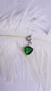 925 Sterling Silver Emerald Green Love Droplets