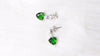 925 Sterling Silver Emerald Green Love Droplets