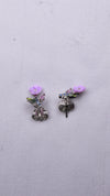 925 Sterling Silver Lilac Petal Studs.