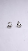 925 Sterling Silver Ribbon Knot Studs.