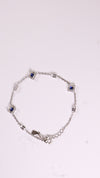 Bonded in Blue Silver Set (Single Anklet)