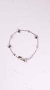 Bonded in Blue Silver Set (Single Anklet)