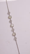 92.5 Sterling Silver Pearl Spark Link Bracelet