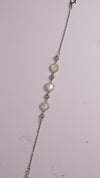 92.5 Sterling Silver White Halo Charm Bracelet
