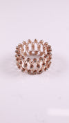 92.5 Sterling Silver Flexi Bloom Ring-Bracelet [Rose Gold]