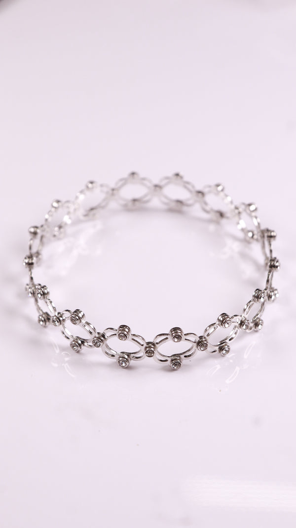 92.5 Sterling Silver Flexi Bloom Ring-Bracelet [Silver]