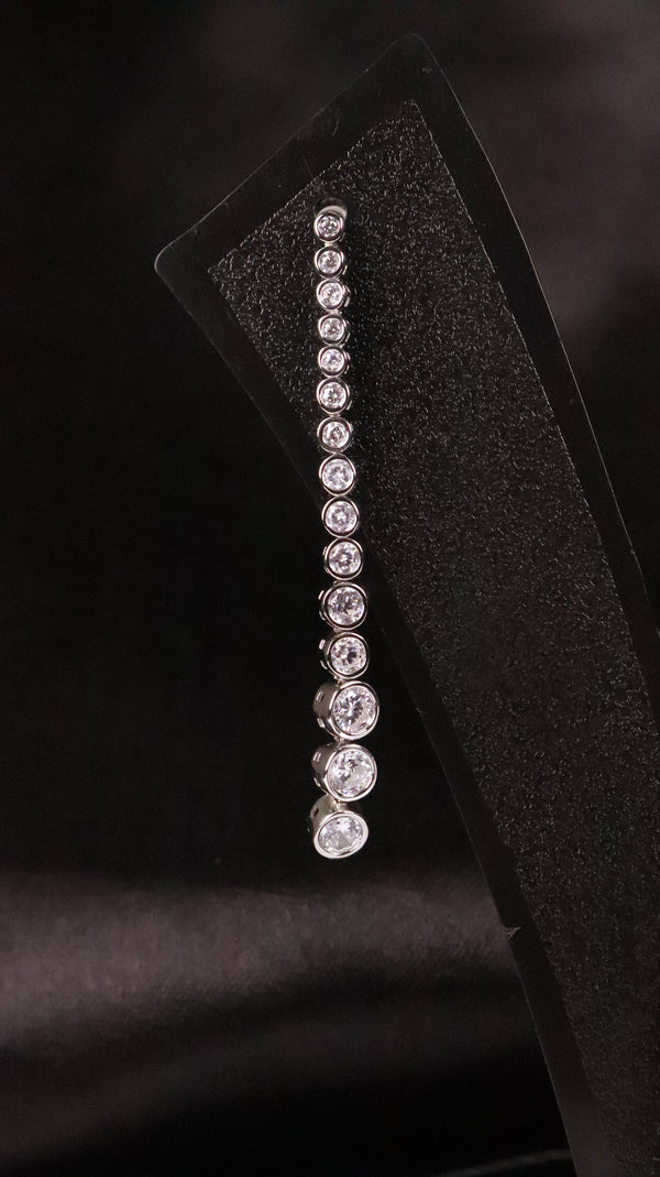 Silver Spark Drop Earrings