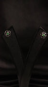 92.5 Silver Green Bloom Studs