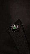 92.5 Silver Green Bloom Studs