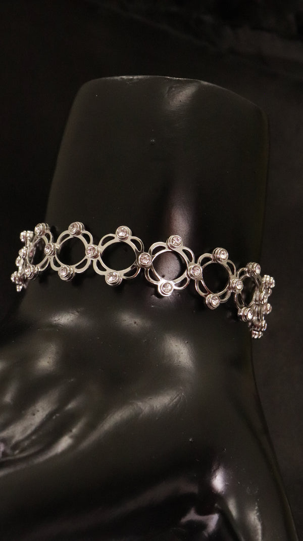 92.5 Sterling Silver Flexi Bloom Ring-Bracelet [Silver]