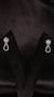 Teardrop Spark Silver Earrings