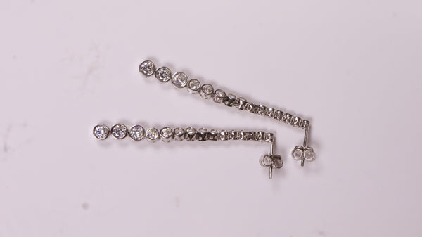Silver Spark Drop Earrings