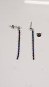 Blue Shine Silver Drop Earrings