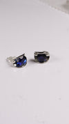 92.5 Silver Midnight Blue Curve Studs