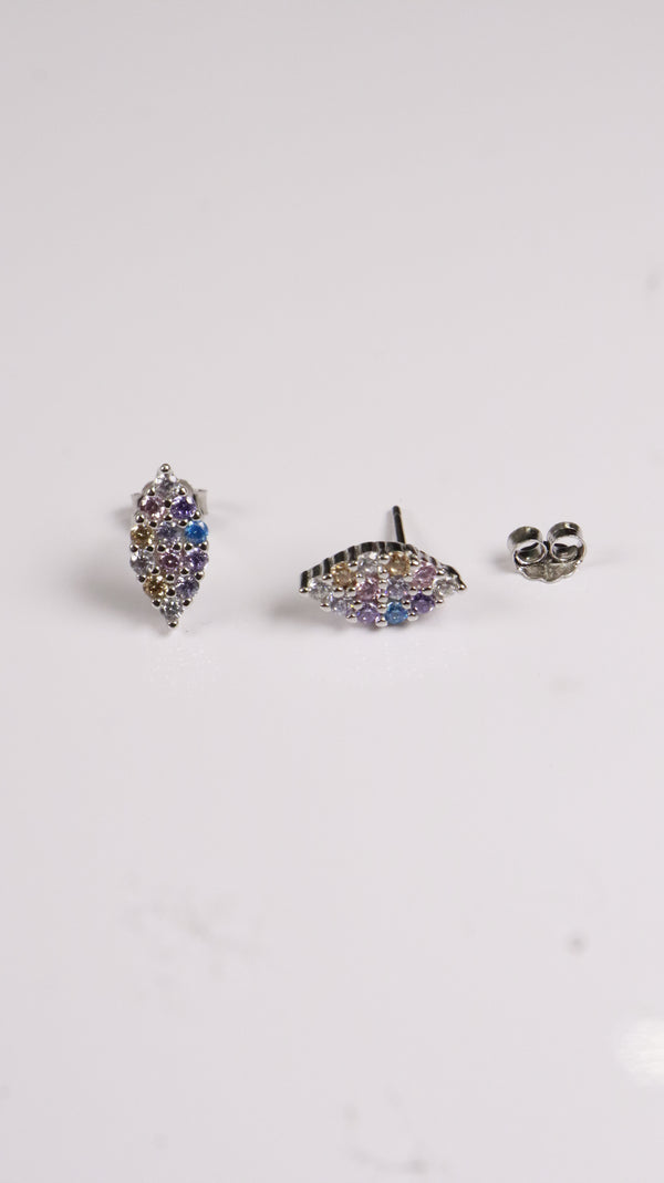 92.5 Silver Multicolour Spark Studs