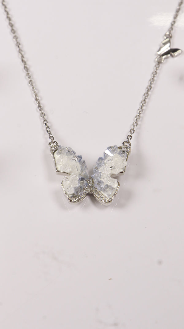 925 Silver Butterfly Glow Set + Ring