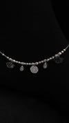 925 Sterling Silver Oxidised Chandni Charm Anklet.