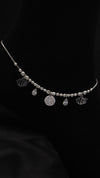 925 Sterling Silver Oxidised Chandni Charm Anklet.