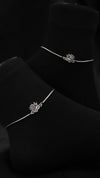 925 Sterling Silver Oxidised Mayura Grace Anklets.