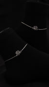 925 Sterling Silver Oxidised Mayura Grace Anklets.