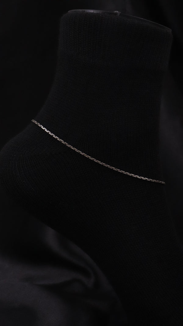 925 Sterling Oxidised Line Anklets.