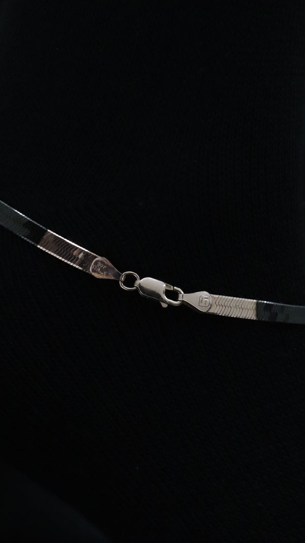 925 Sterling Silver Snake Wave Anklets.