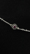 925 Sterling Silver Oxidised Floral Anklets.