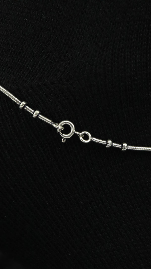 925 Sterling Silver Oxidised Floral Anklets.