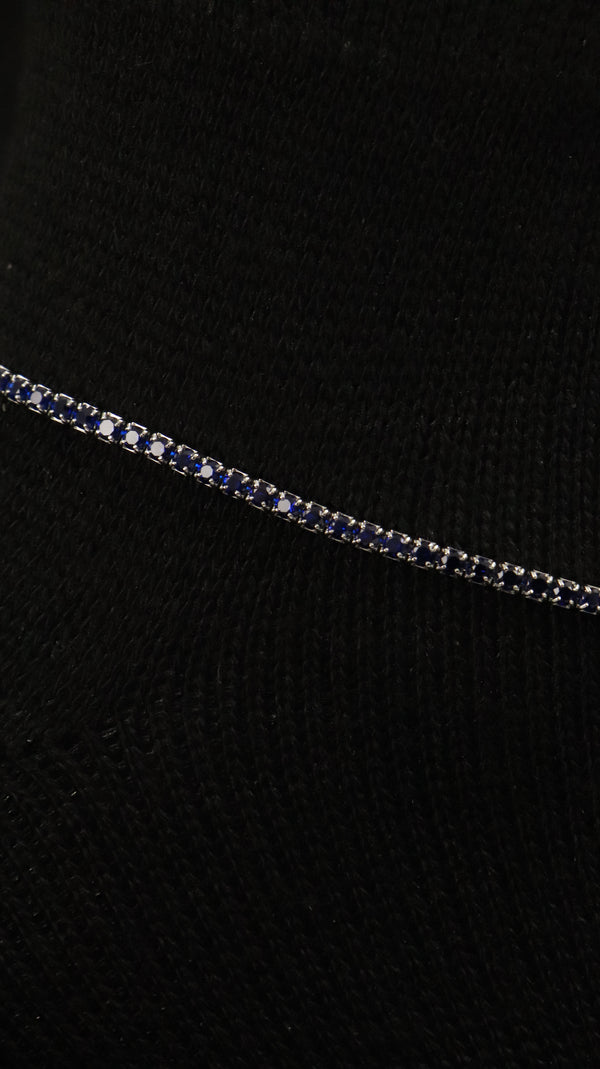 Bonded in Blue Silver Set (Single Anklet)
