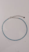 925 Sterling Silver Blue Line Anklets.