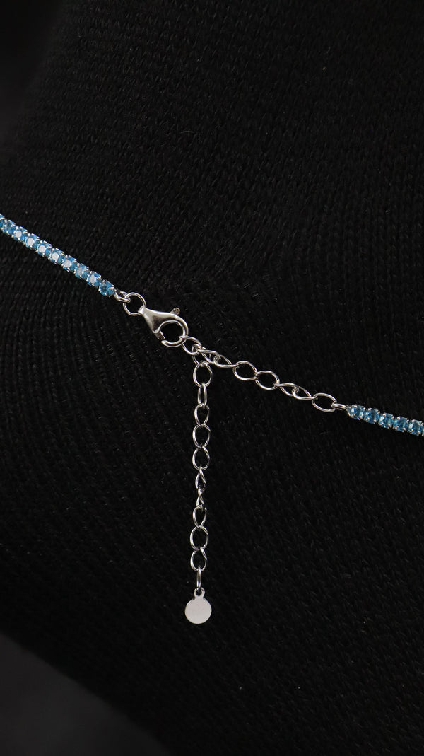 925 Sterling Silver Blue Line Anklets.