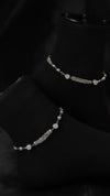 Silver Layer Charm Anklet