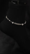 Silver Layer Charm Anklet