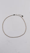 925 Sterling Silver Twin Tone Minimal Anklet.