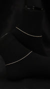 925 Sterling Silver Twin Tone Minimal Anklet.