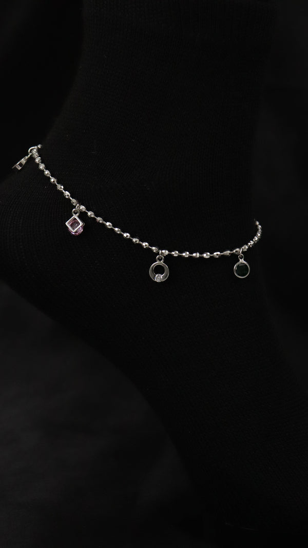 925 Sterling Silver Everyday Tiny Charm Anklets.